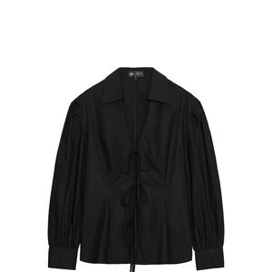 POPLIN SHIRT WITH TIES ZW COLLECTION